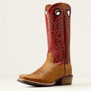 Ariat Ringer Cowboy Boot Polo Tan/Red Cedar Polska | EQUOKJ-603