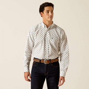 Ariat Rocco Classic Fit Shirt Białe Polska | JYPCWD-519