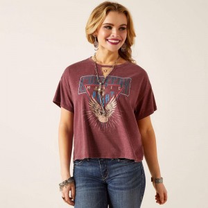 Ariat Rock N Roll T-Shirt Tawny Port Polska | BOTECL-206