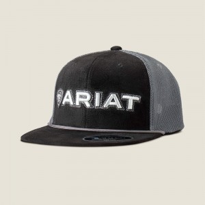 Ariat Roughout Cap Czarne Polska | OYCRNH-145