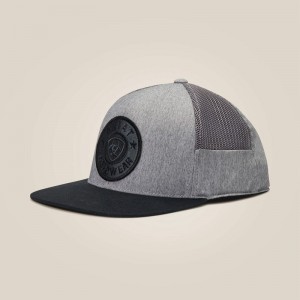 Ariat Round Logo Patch Cap Gray Polska | TOMNLF-187