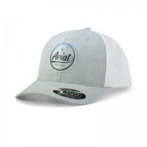 Ariat Round Script Logo Cap Niebieskie Polska | OMPBVD-826