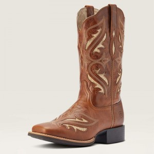 Ariat Round Up Bliss Western Boot Midday Tan Polska | NVWBDC-865