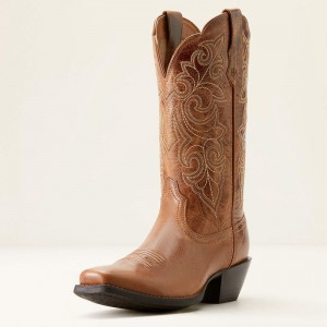 Ariat Round Up Square Toe Western Boot Ready Russet Polska | SIHUWM-853