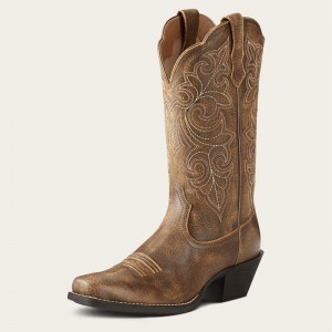 Ariat Round Up Square Toe Western Boot Vintage Bomber Polska | SHGOAV-429