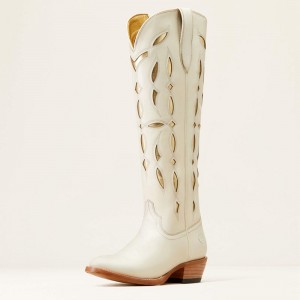 Ariat Saylor Stretchfit Western Boot Blanco Polska | DOGKAV-176