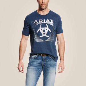 Ariat Shade Tee T-Shirt Granatowe Polska | LDHMEP-803