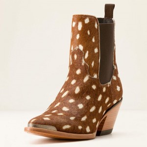 Ariat Shiloh Bootie Hair On Deer Print Polska | IRXJFO-308