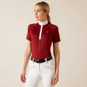 Ariat Showstopper 3.0 Show Shirt Sun-Dried Tomato Polska | ELMJAP-028