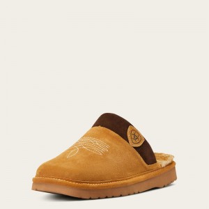 Ariat Silversmith Square Toe Slipper Chestnut Polska | UBPYMS-596