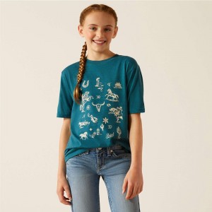 Ariat Sketch Pad T-Shirt Jasny Polska | BVATUP-218