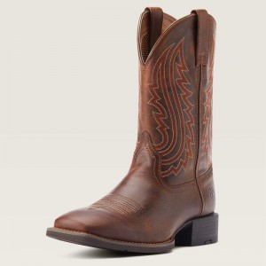 Ariat Sport Big Country Cowboy Boot Almond Buff Polska | ZJEHQW-473