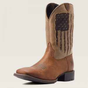 Ariat Sport My Country Venttek Western Boot Brązowe Polska | UXOYET-062