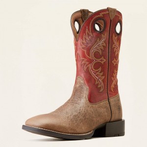 Ariat Sport Rodeo Western Boot Crazy Crunch Tan Polska | VYNTUX-021