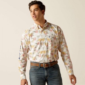 Ariat Team Charlie Classic Fit Shirt Gardenia Polska | LIWBEZ-216