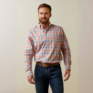 Ariat Team Damion Classic Fit Shirt Peach Polska | NUSGEC-348