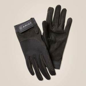 Ariat Tek Grip Glove Czarne Polska | MKZEJG-956