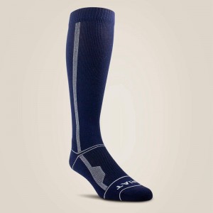 Ariat Tek® Over The Calf Performance Compression Sock Granatowe Polska | JZRMAY-073