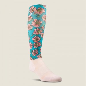 Ariat Tek Slim Printed Socks Floral Ceramic Polska | BRKSOP-175