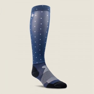 Ariat Tek Slim Printed Socks Granatowe Polska | KAVLJO-281