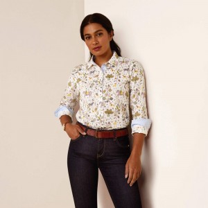 Ariat Tomales Shirt Folkore Print Polska | XLFHYT-847