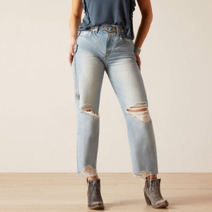 Ariat Ultra High Rise Tomboy Straight Jean Mykonos Polska | ZTASLN-902