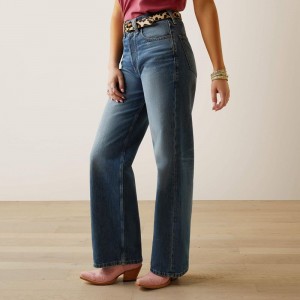 Ariat Ultra High Rise Tomboy Wide Jean Moana Polska | JRSEMB-927