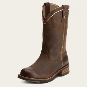 Ariat Unbridled Roper Western Boot Brązowe Polska | AURMWF-516