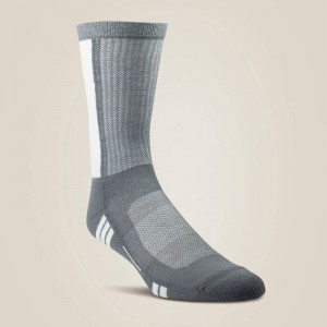 Ariat Venttek® Mid Calf Performance Sock 2 Pair Pack Gray Polska | BJXTKG-781