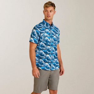 Ariat Venttek Western Aloha Fitted Shirt Hawaiian Ocean Polska | NXYLHM-109