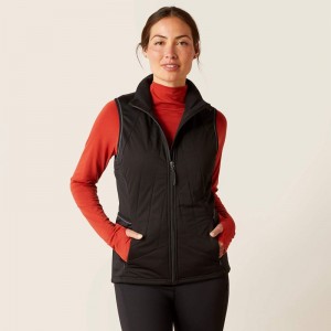 Ariat Venture Full Zip Vest Czarne Polska | FDSEVX-583