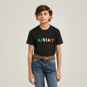 Ariat Viva Mexico T-Shirt Czarne Polska | CGHDOA-417