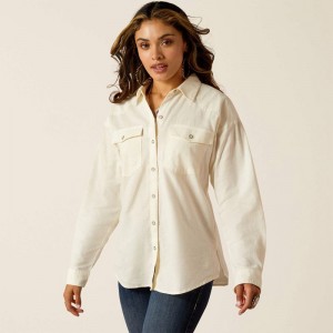 Ariat Wilkes Blouse Shirt Cloud Dancer Polska | MZXRGB-516