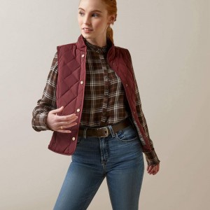 Ariat Woodside Vest Tawny Port Polska | AVYGJT-087