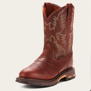 Ariat Workhog Pull-On Work Boot Ciemny Miedź Polska | AEOGDN-209