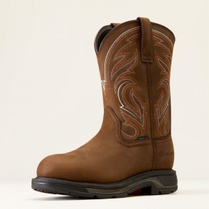 Ariat Workhog Xt Carbon Toe Work Boot Brązowe Polska | CBNRKA-345