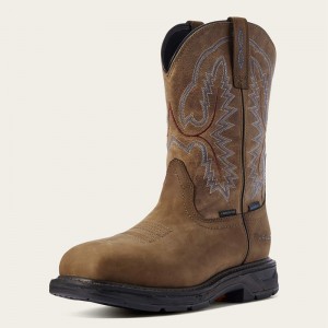 Ariat Workhog Xt Waterproof Carbon Toe Work Boot Brązowe Polska | ZFXIQU-705