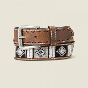 Ariat Woven Geo Inlay Belt Multi Polska | HCNQYU-958