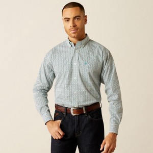 Ariat Wrinkle Free Gage Classic Fit Shirt Białe Polska | QREXUM-760