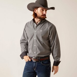 Ariat Wrinkle Free Ved Classic Fit Shirt Białe Polska | PNVKQD-872