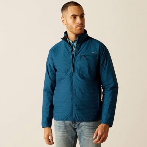 Ariat Wylie Full Zip Jacket Teal Polska | VNZRYA-645