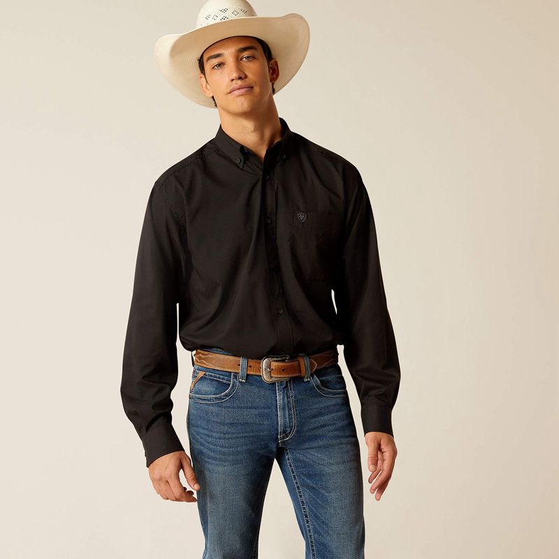 Ariat 360 Airflow Classic Fit Shirt Czarne Polska | PKHDMG-980