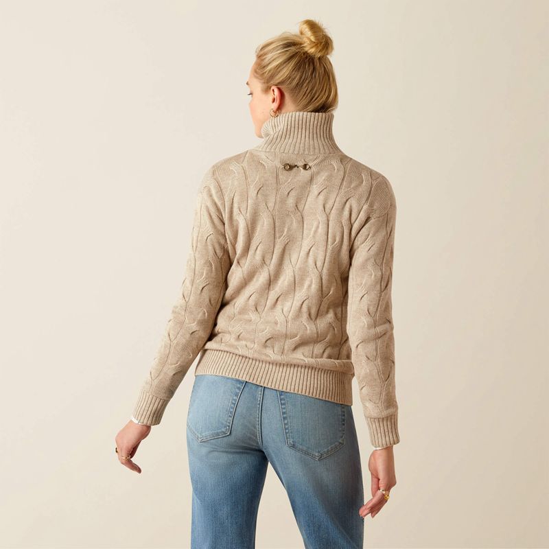 Ariat Alamere Sweater Oatmeal Heather Polska | FGEUXA-481