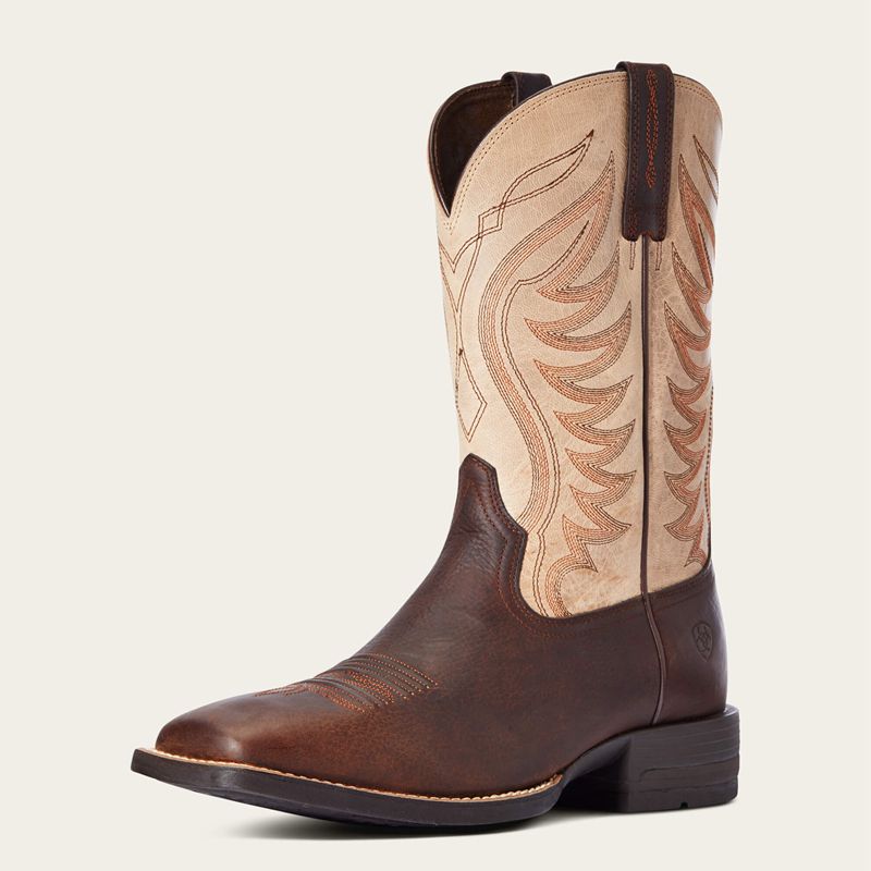 Ariat Amos Cowboy Boot Brązowe Polska | FRHDSN-015