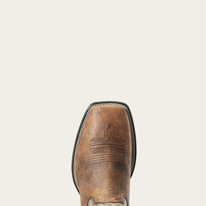 Ariat Amos Cowboy Boot Sorrel Crunch Polska | REYPHG-206