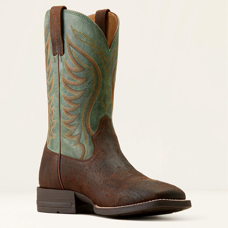 Ariat Amos Cowboy Boot Zielone Polska | GQCXRD-570