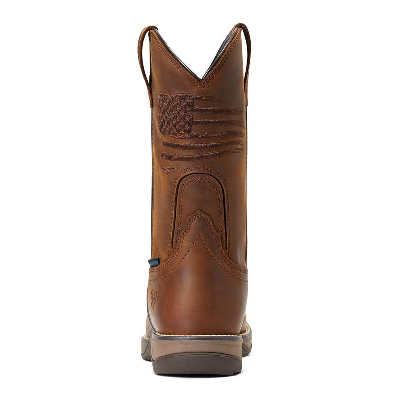 Ariat Anthem Patriot Waterproof Composite Toe Work Boot Brązowe Polska | XHSAZN-937