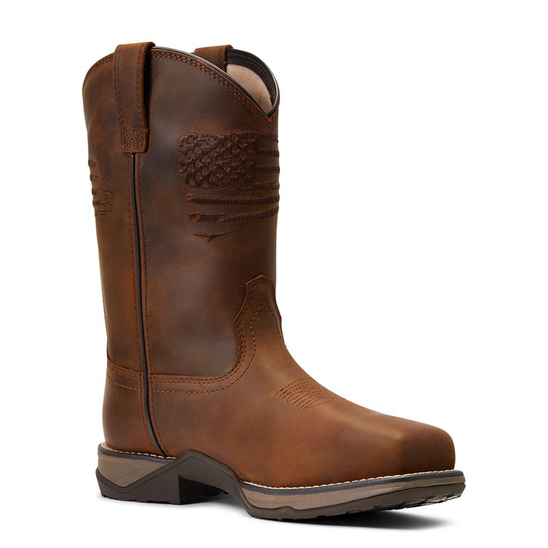 Ariat Anthem Patriot Waterproof Composite Toe Work Boot Brązowe Polska | XHSAZN-937