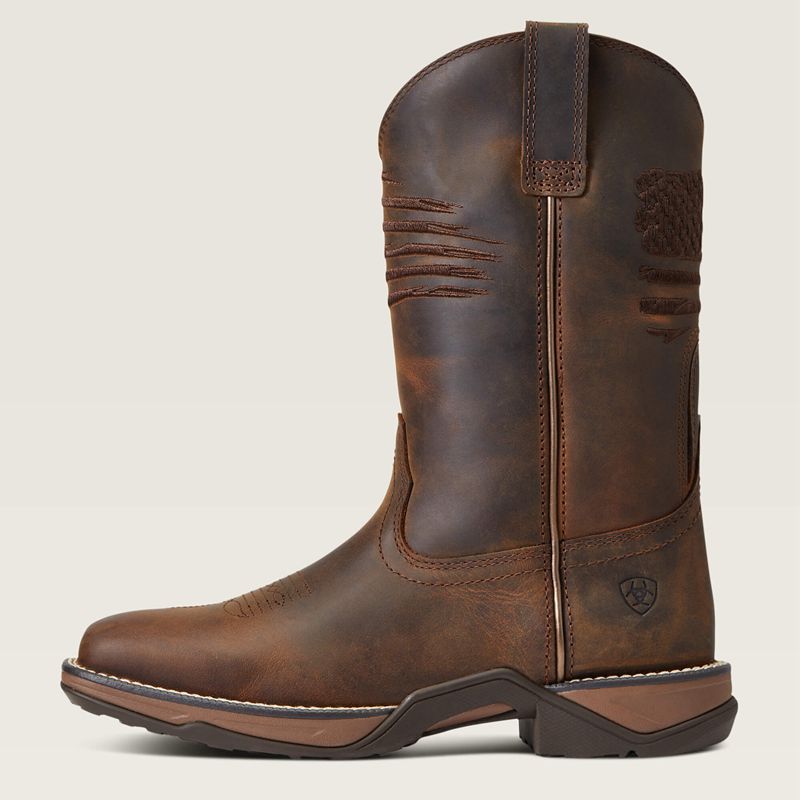 Ariat Anthem Patriot Western Boot Brązowe Polska | UGYIED-406