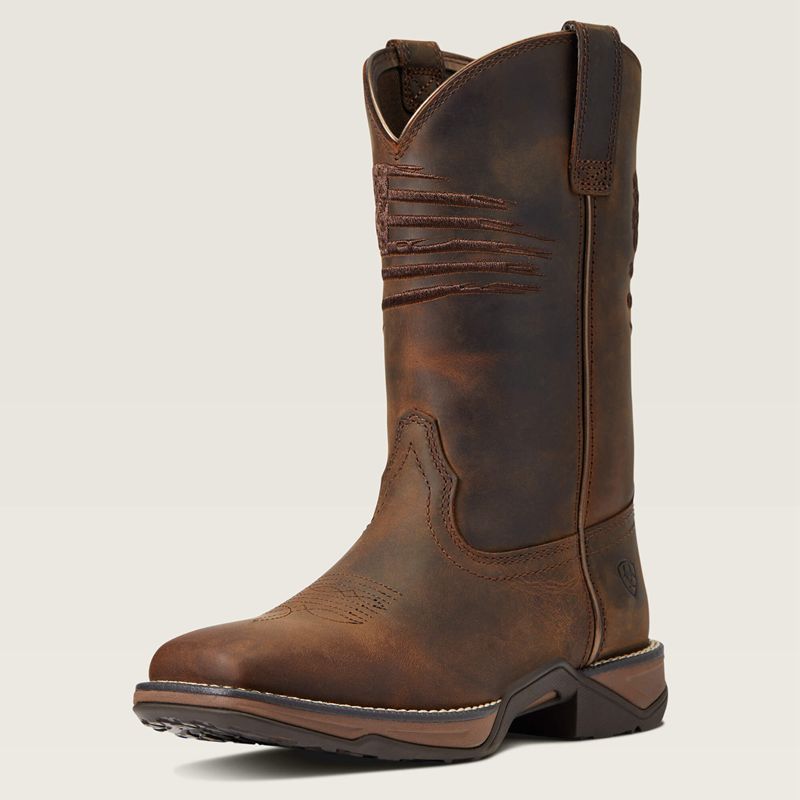 Ariat Anthem Patriot Western Boot Brązowe Polska | UGYIED-406